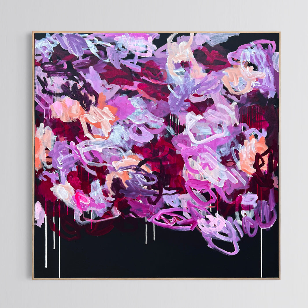 Australian abstract artist | pink painting | modern art | Perth artist