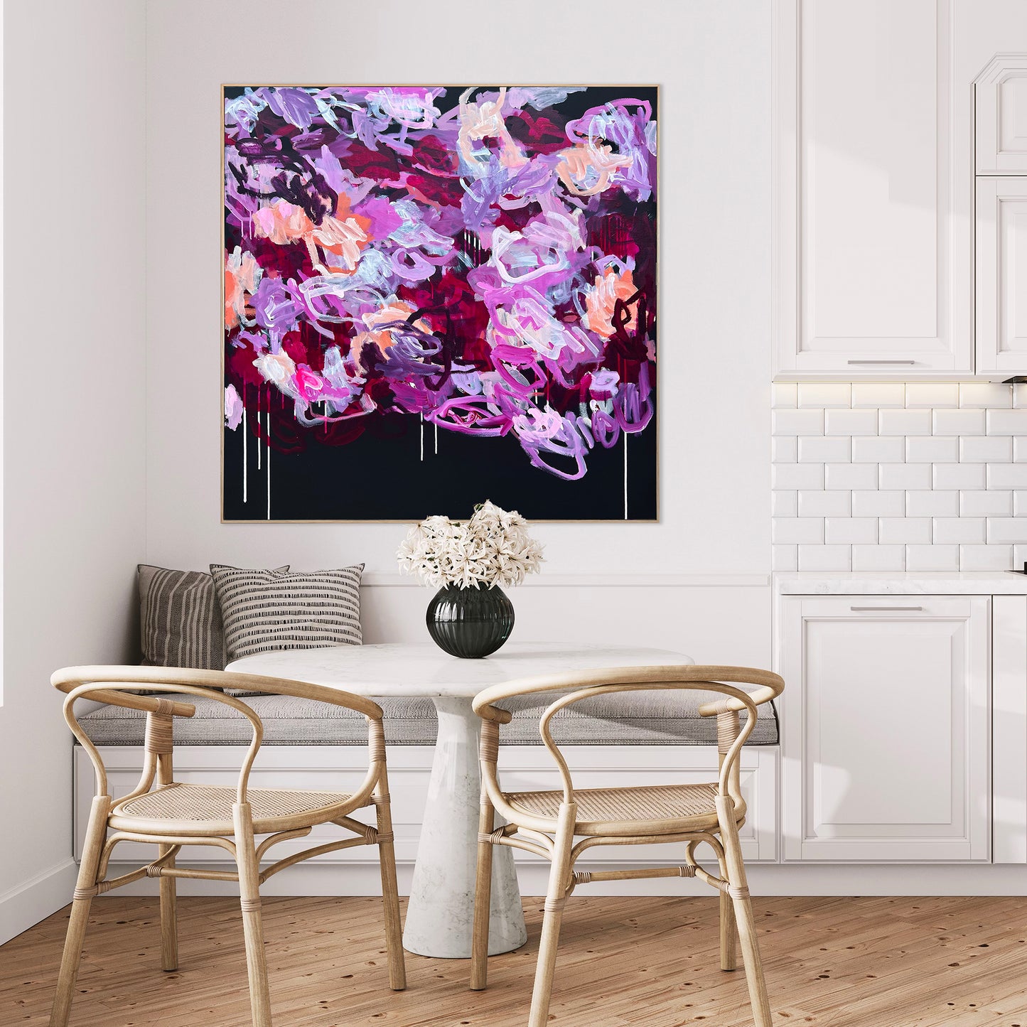 Australian abstract artist | pink painting | modern art | Perth artist