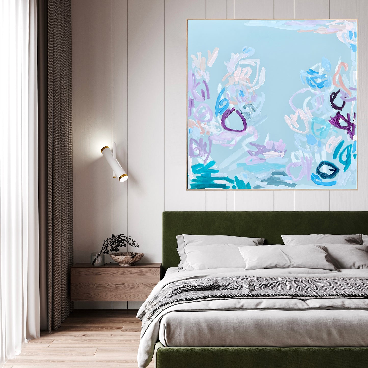 Australian abstract artist | green painting | modern art | Perth artist