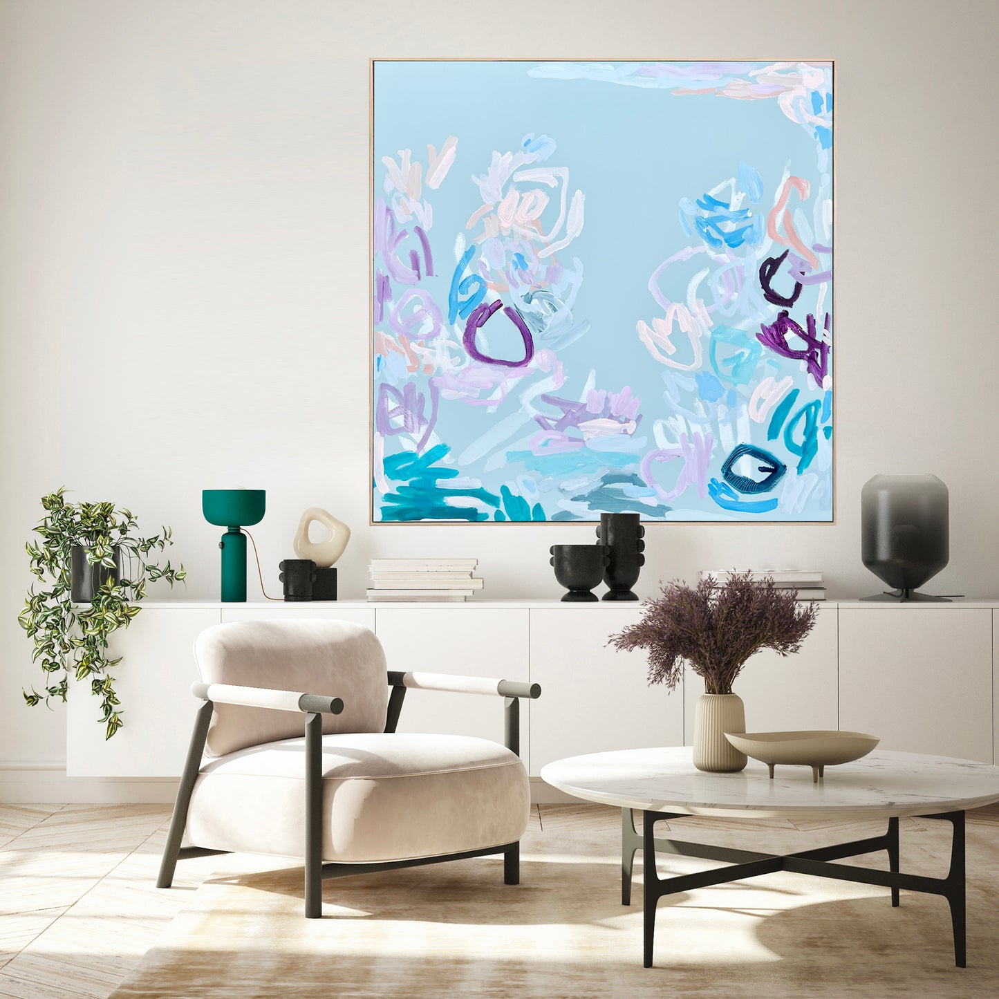 Australian abstract artist | green painting | modern art | Perth artist