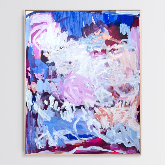 Australian abstract artist | large blue painting | modern art | Perth artist