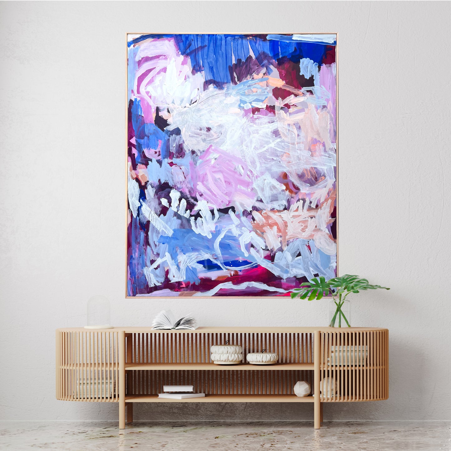 Australian abstract artist | large blue painting | modern art | Perth artist