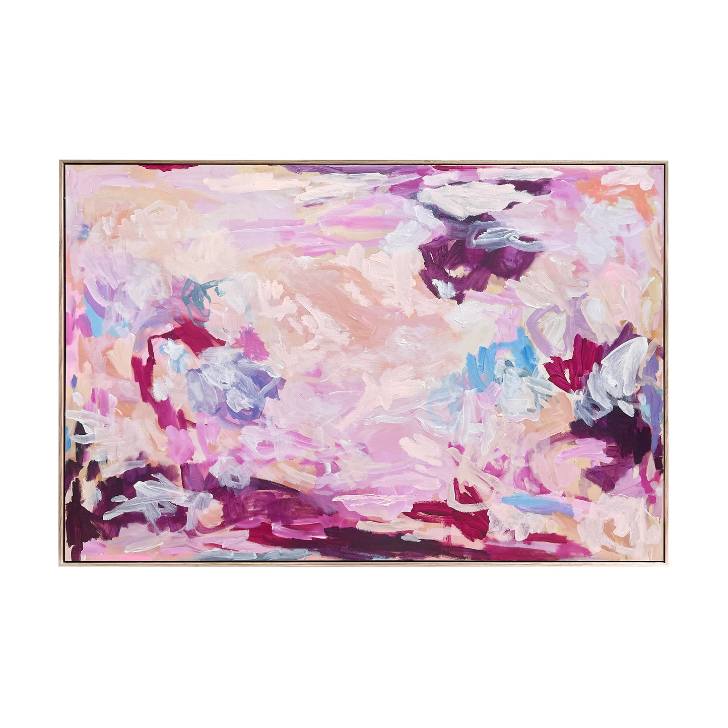 Australian abstract artist | pink peach painting | modern art | Perth artist