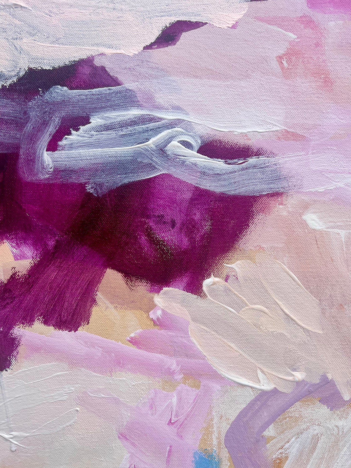 Australian abstract artist | pink peach painting | modern art | Perth artist