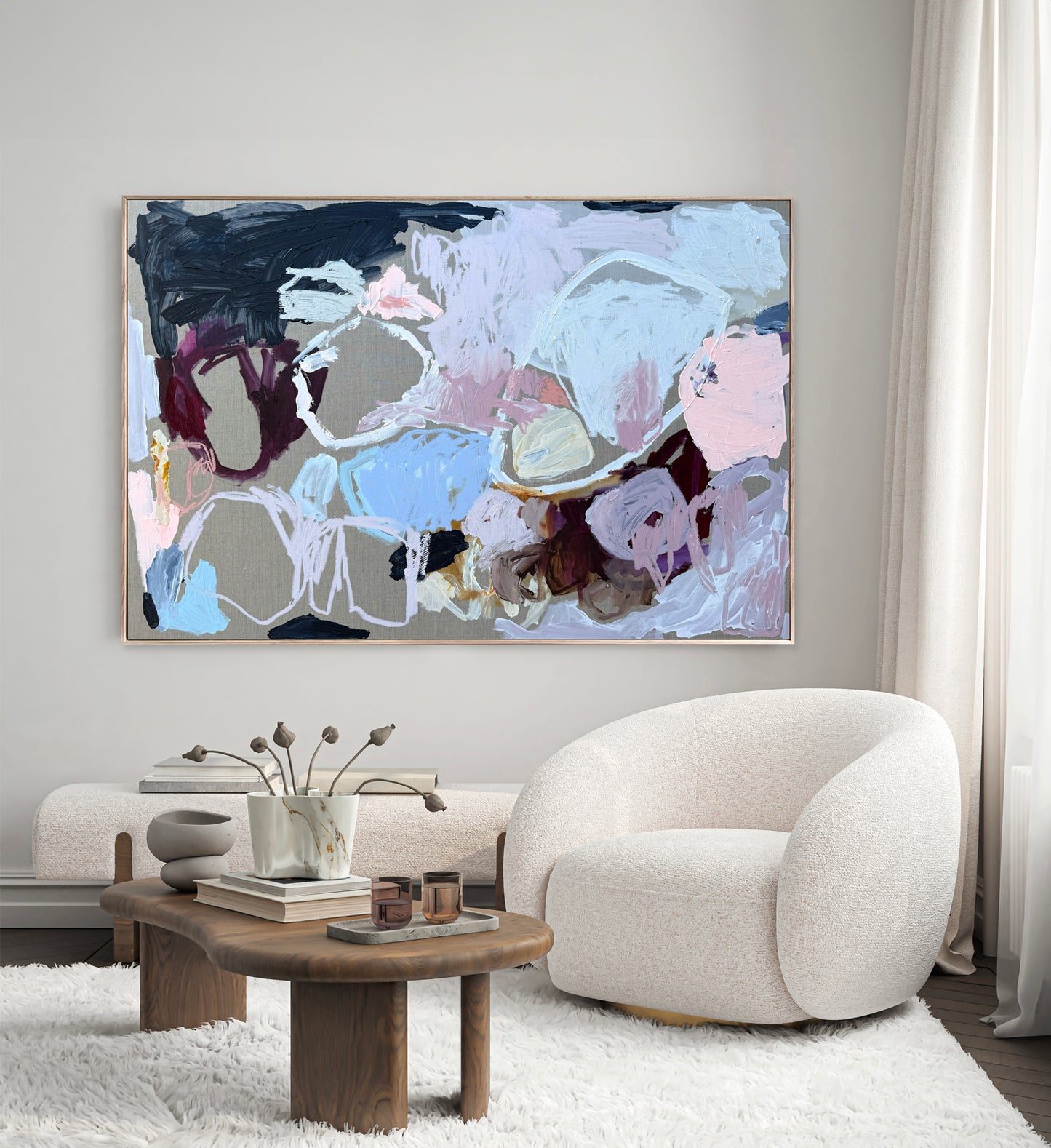 Australian abstract artist | large colourful painting | modern art | Perth artist