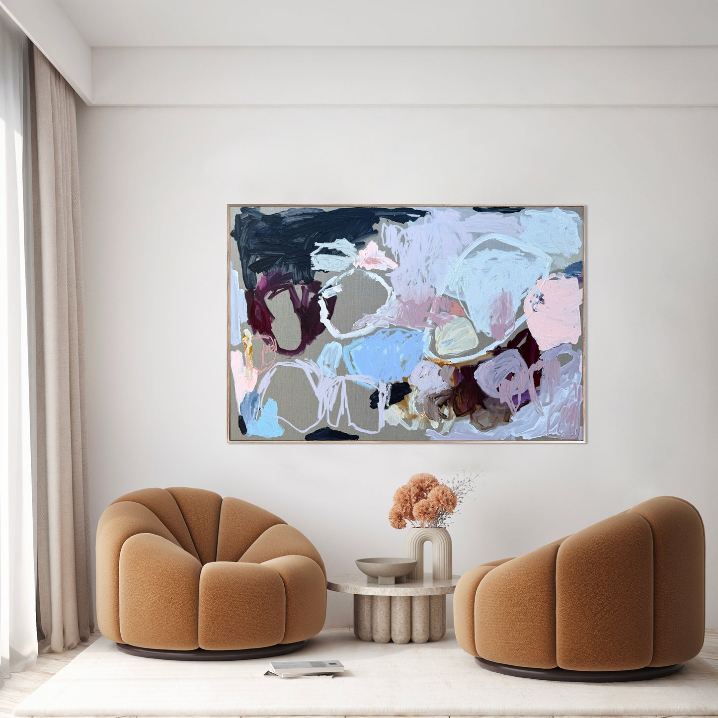 Australian abstract artist | large colourful painting | modern art | Perth artist