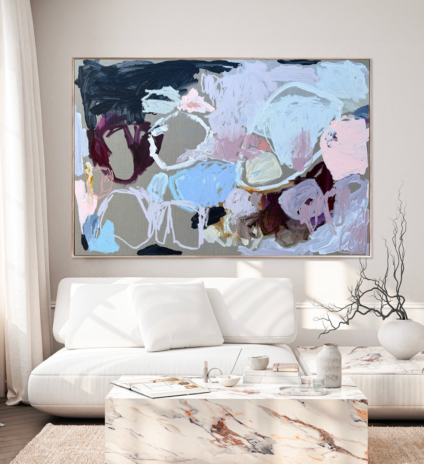 Australian abstract artist | large colourful painting | modern art | Perth artist