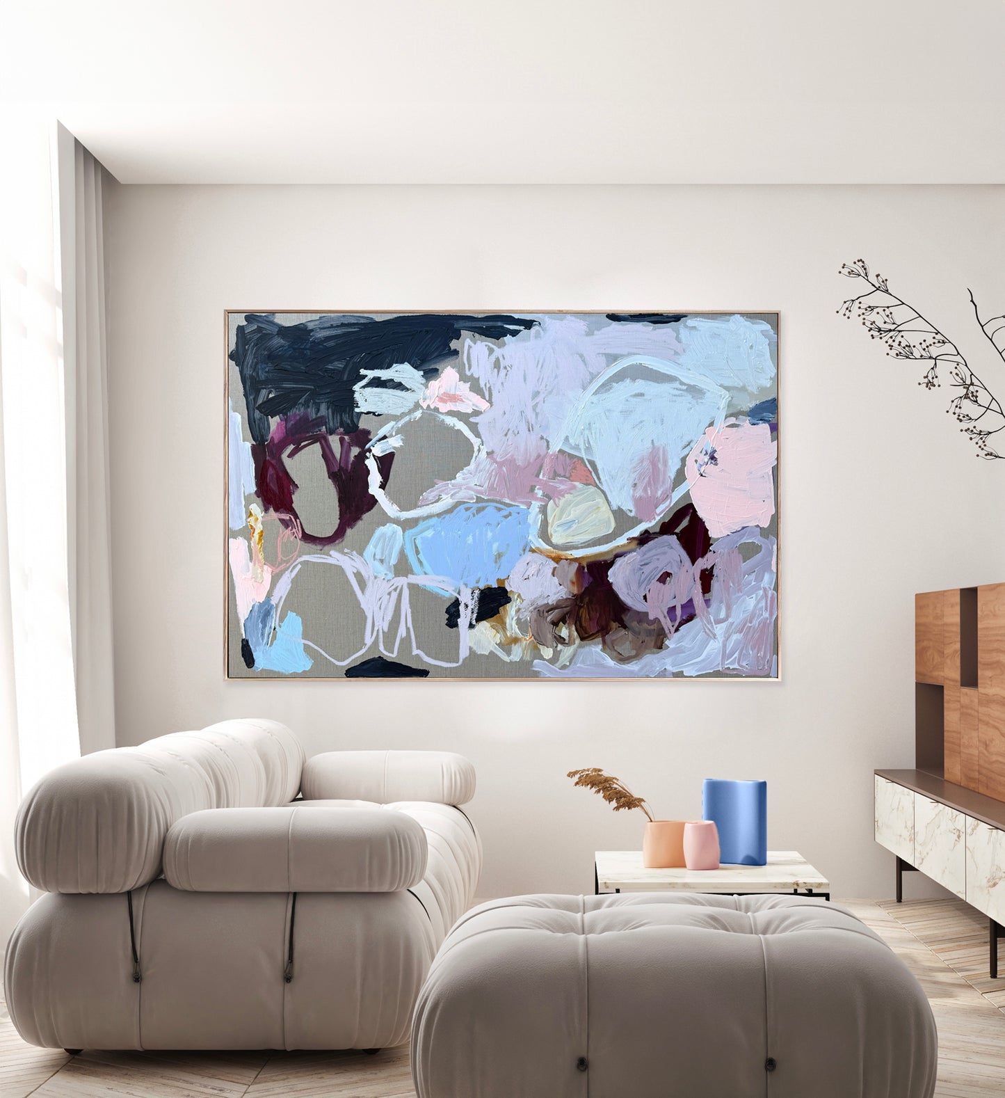 Australian abstract artist | large colourful painting | modern art | Perth artist