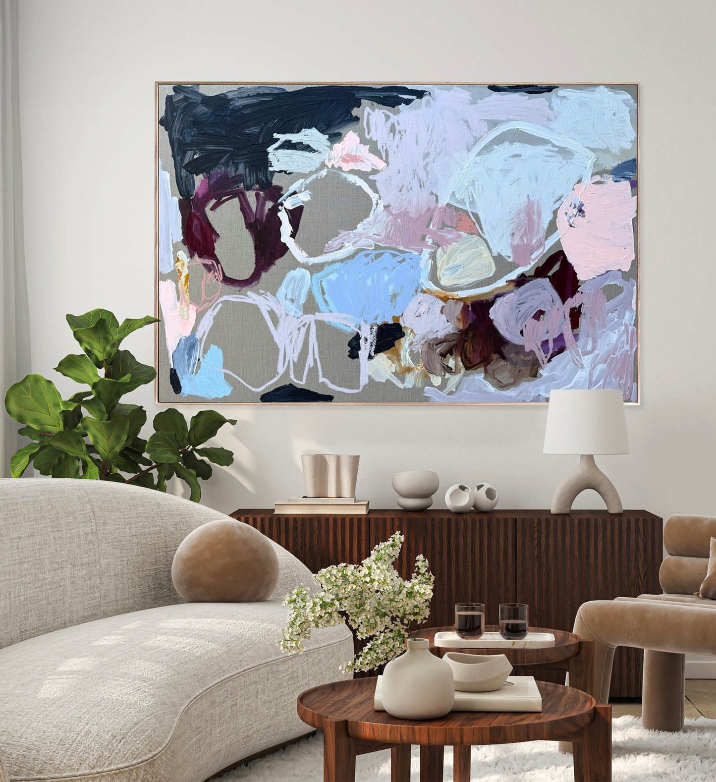 Australian abstract artist | large colourful painting | modern art | Perth artist