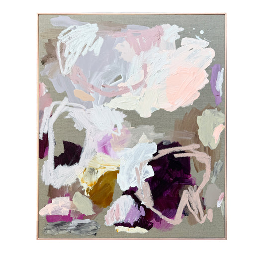 Australian abstract artist | pink peach painting | modern art | Perth artist