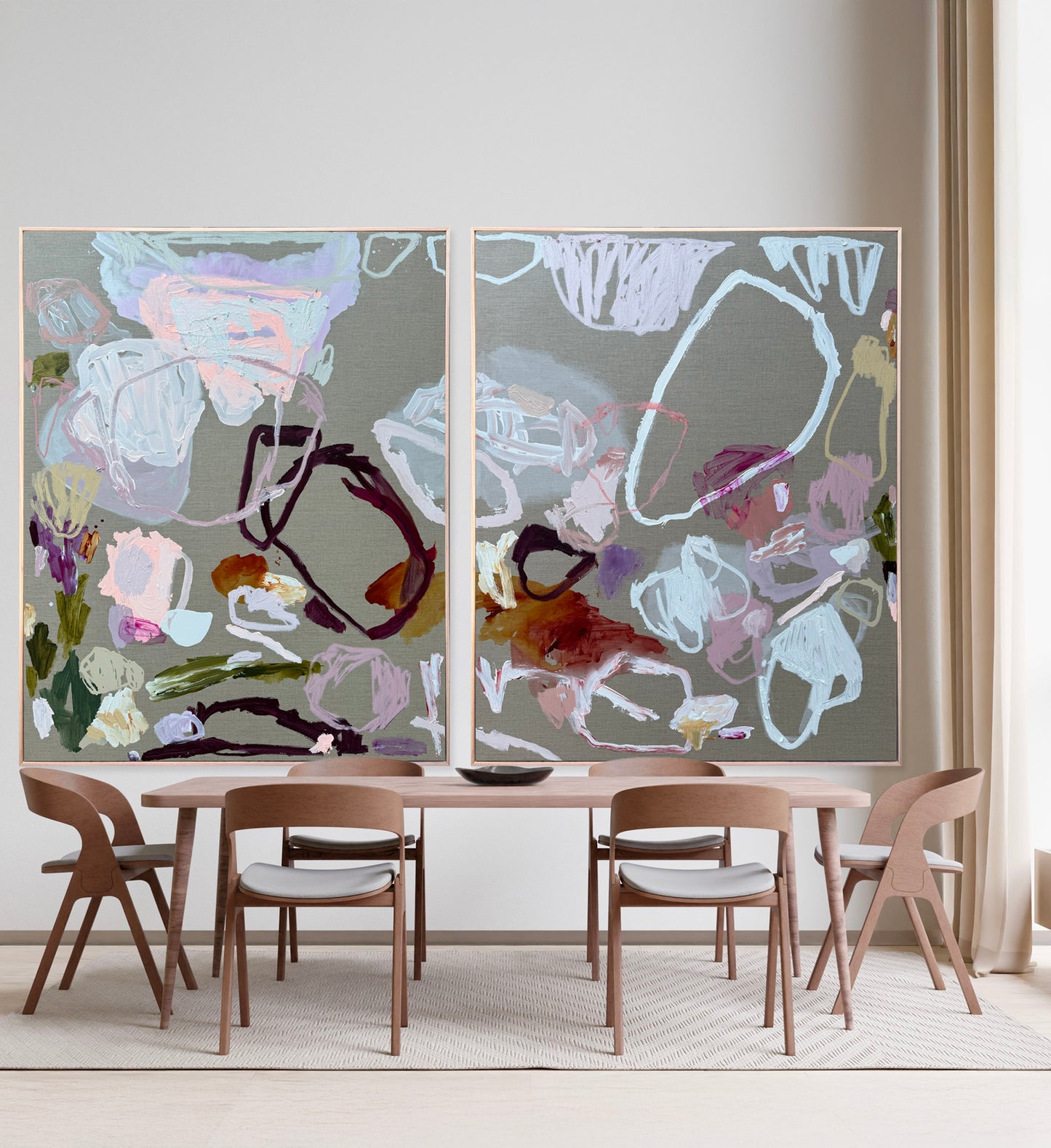 Australian abstract artist | large colourful painting | modern art | Perth artist