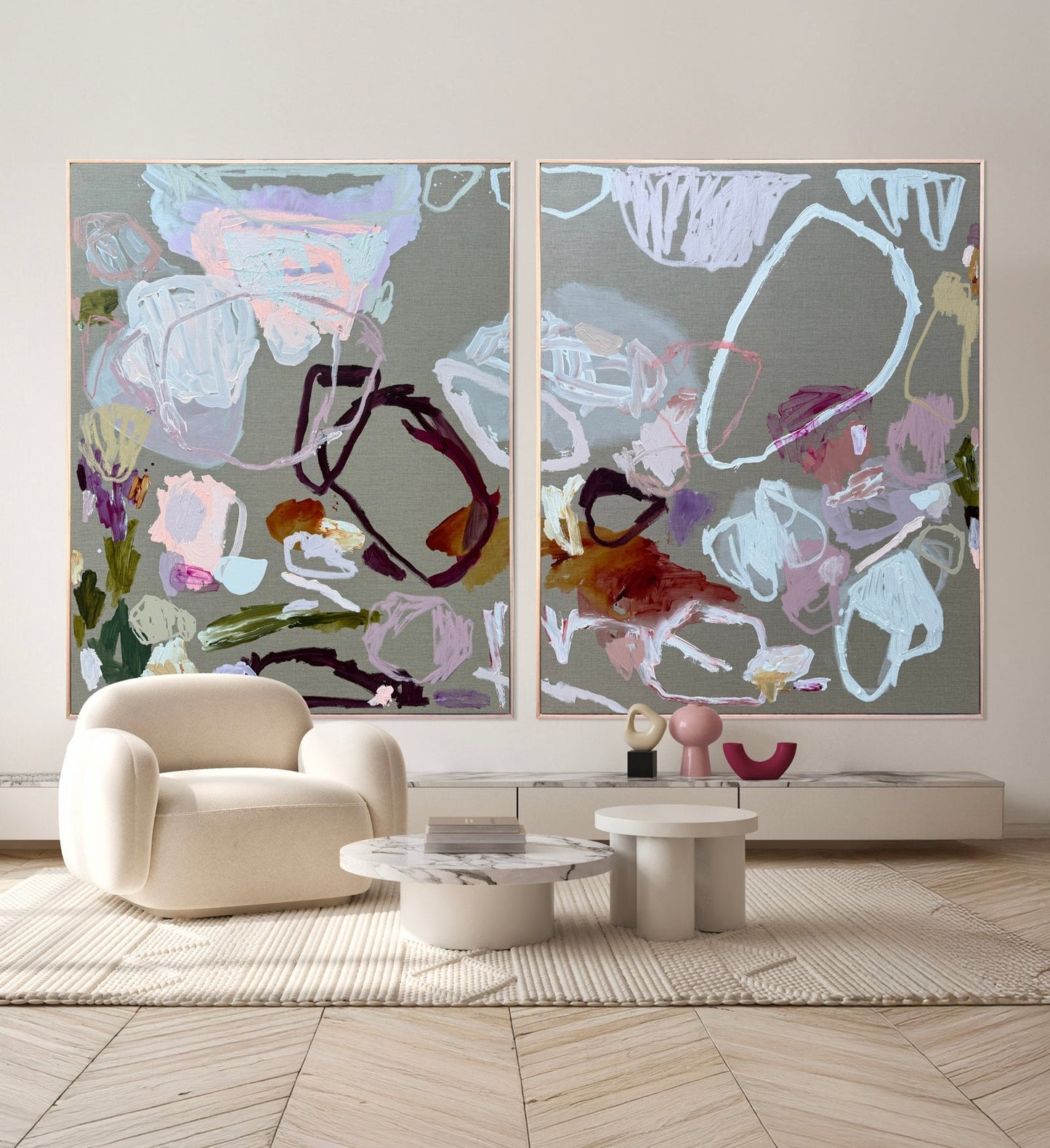 Australian abstract artist | large colourful painting | modern art | Perth artist