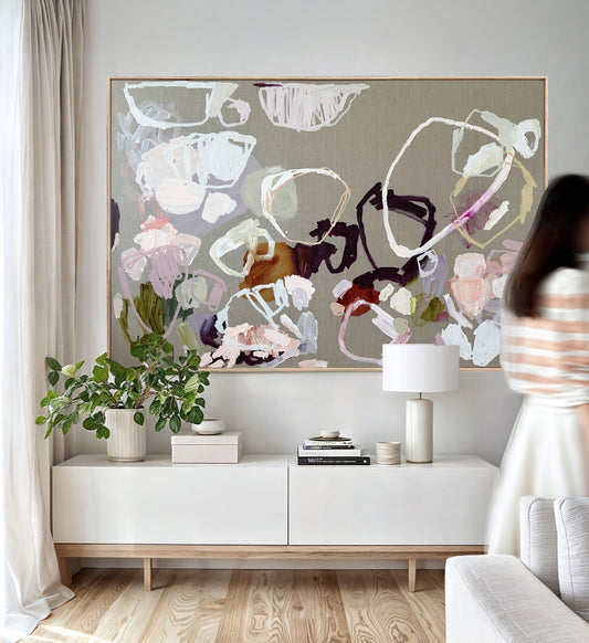 Australian abstract artist | large colourful painting | modern art | Perth artist