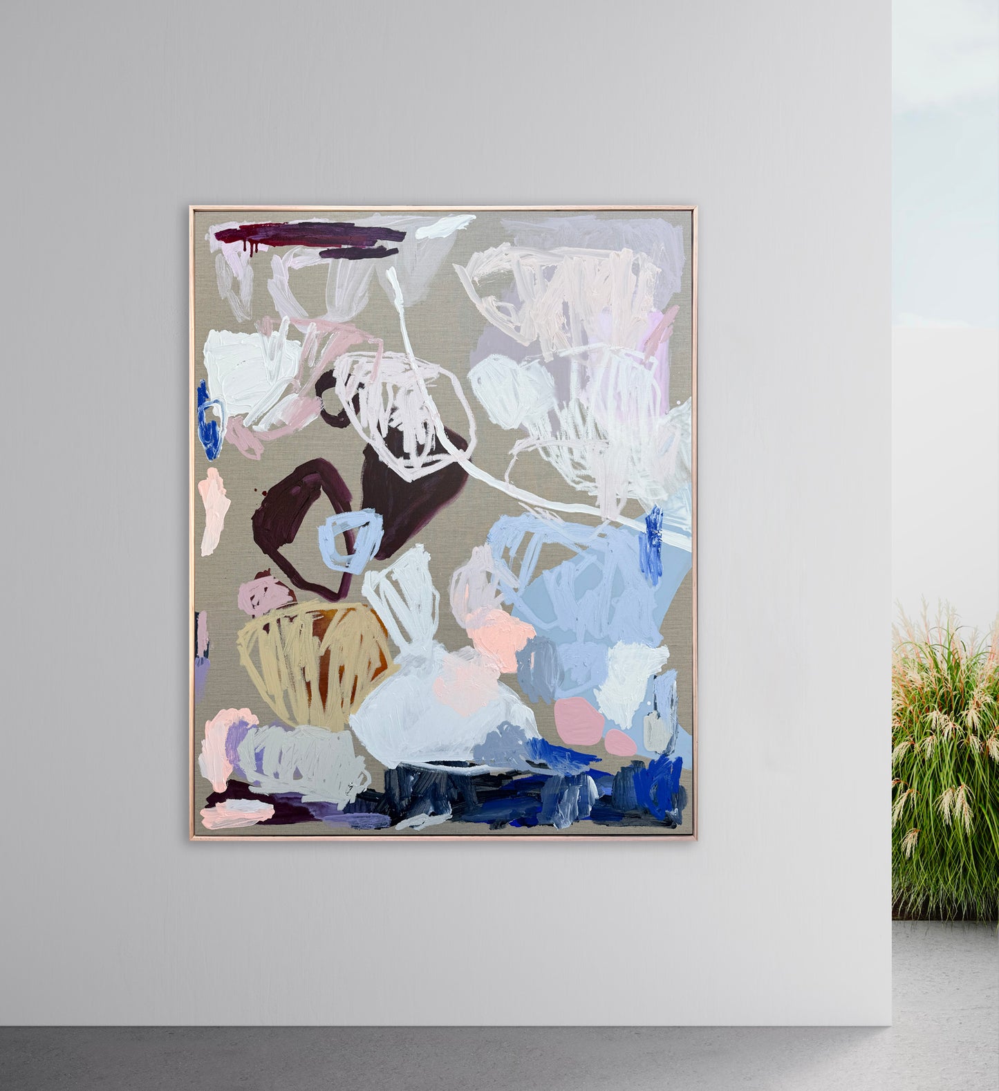 Australian abstract artist | large colourful painting | modern art | Perth artist