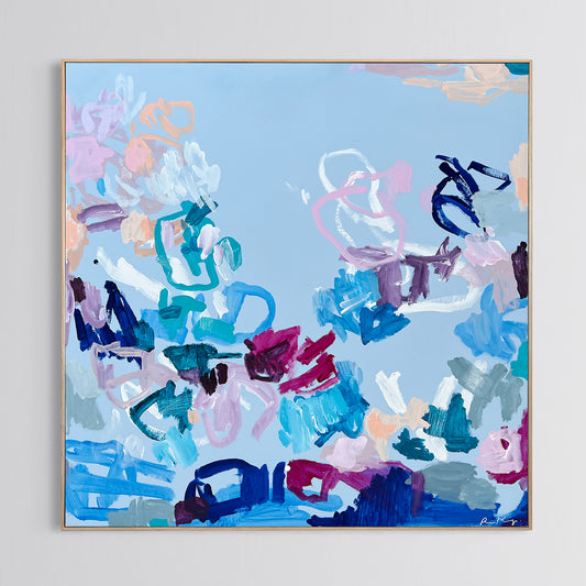 Australian abstract artist | large blue painting | modern art | Perth artist