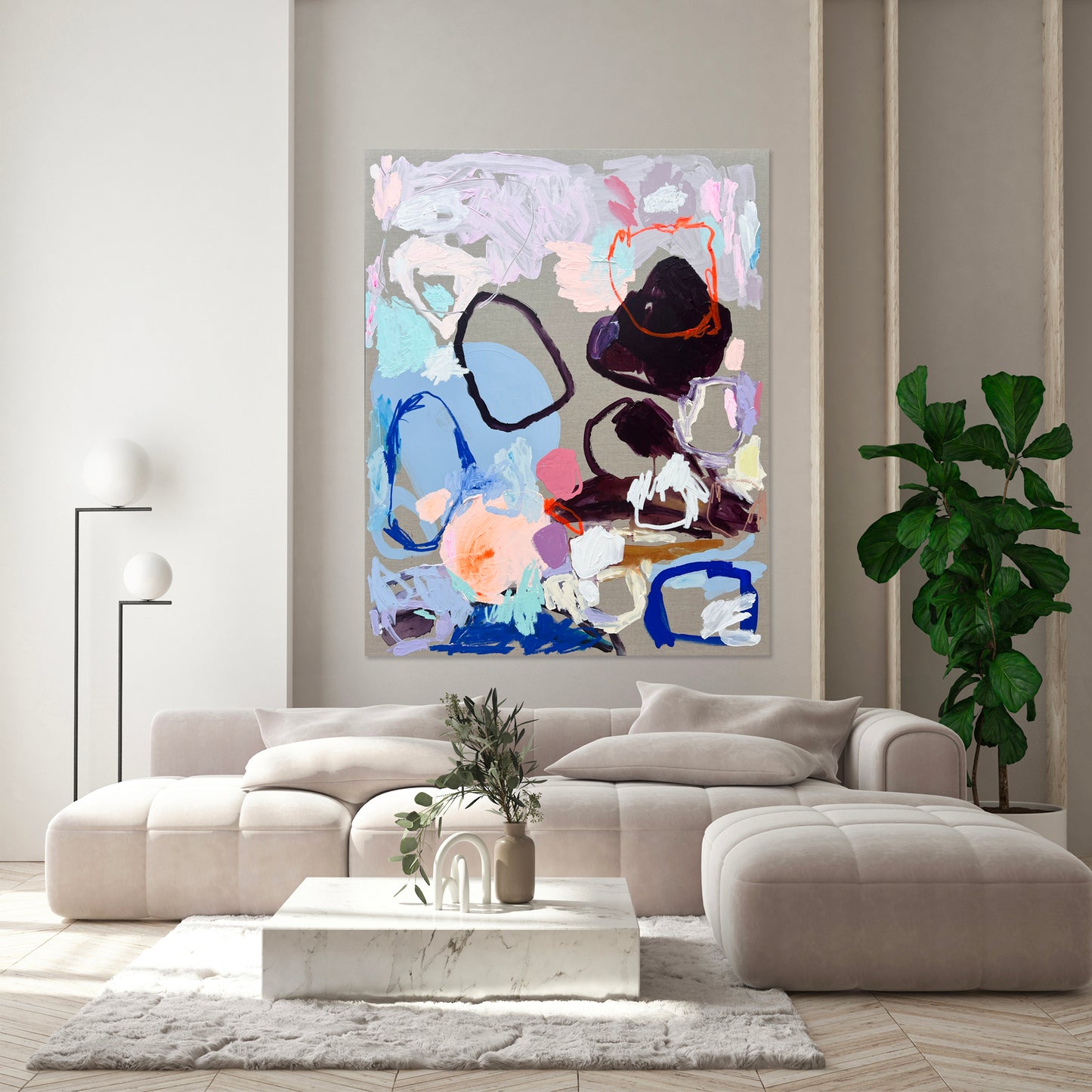 Western Australian artist | large colourful painting | modern art | Perth artist