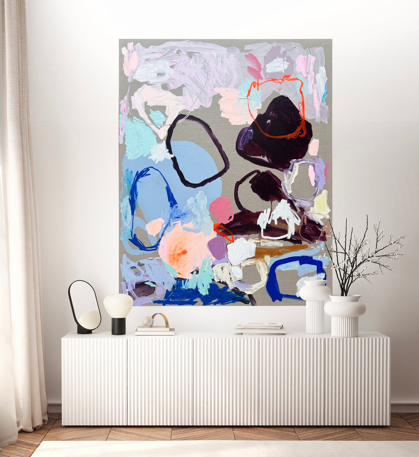 Western Australian artist | large colourful painting | modern art | Perth artist