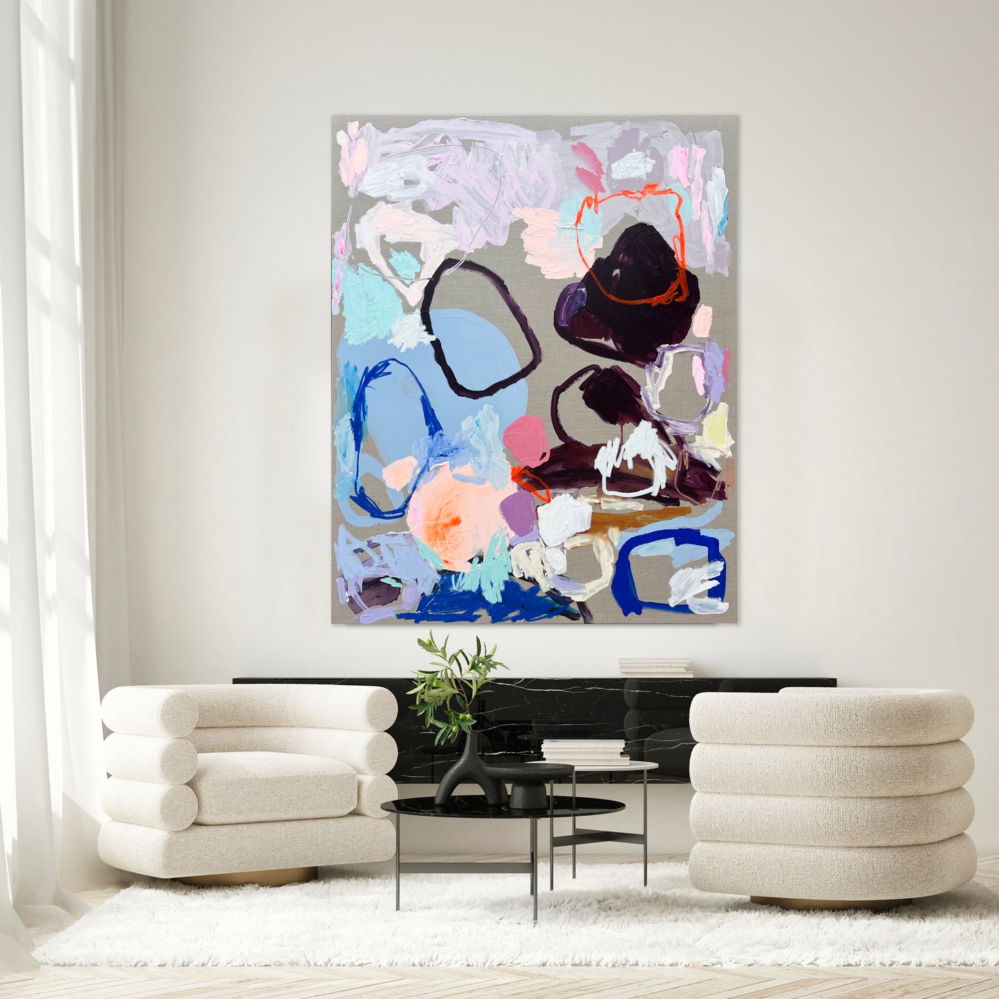 Western Australian artist | large colourful painting | modern art | Perth artist