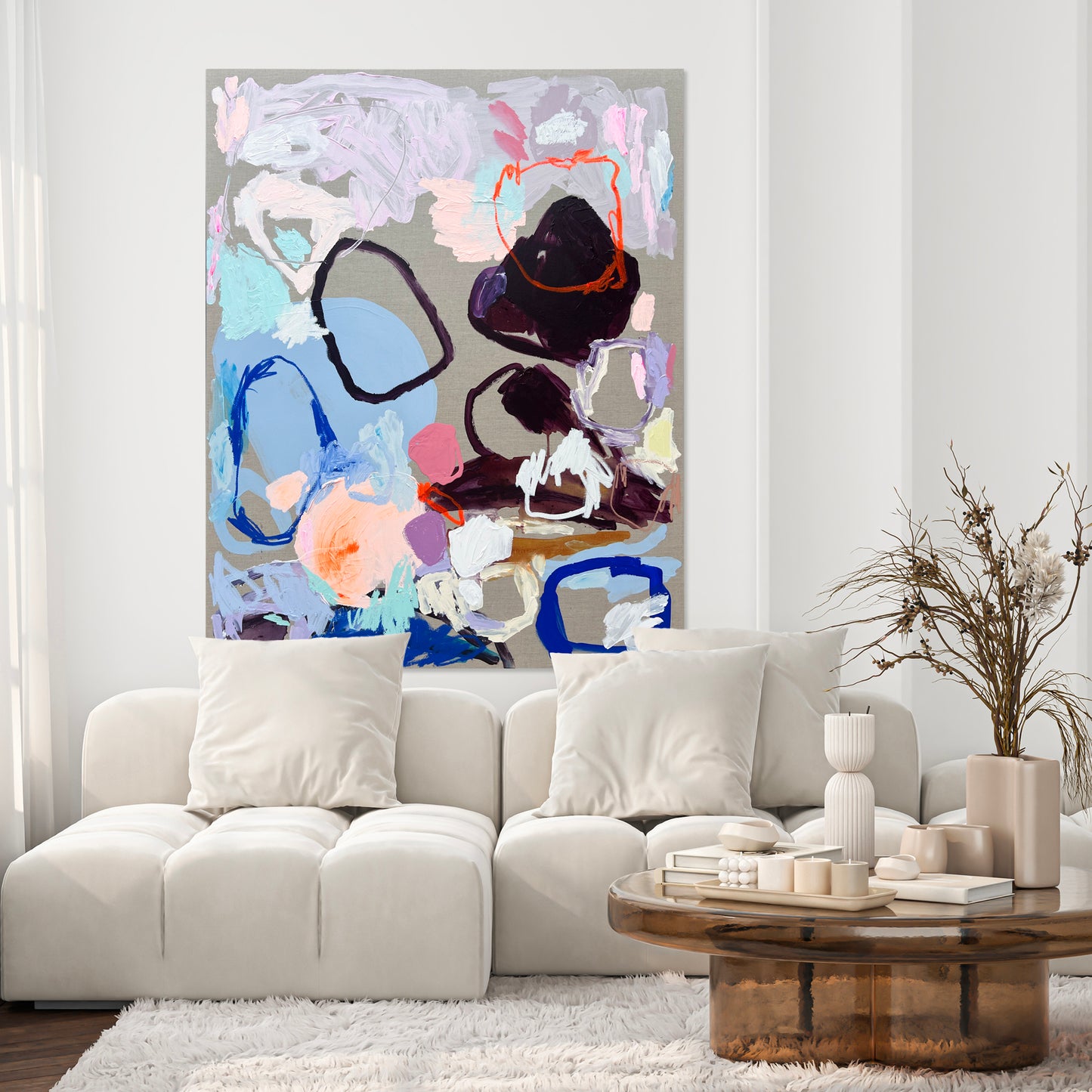 Western Australian artist | large colourful painting | modern art | Perth artist