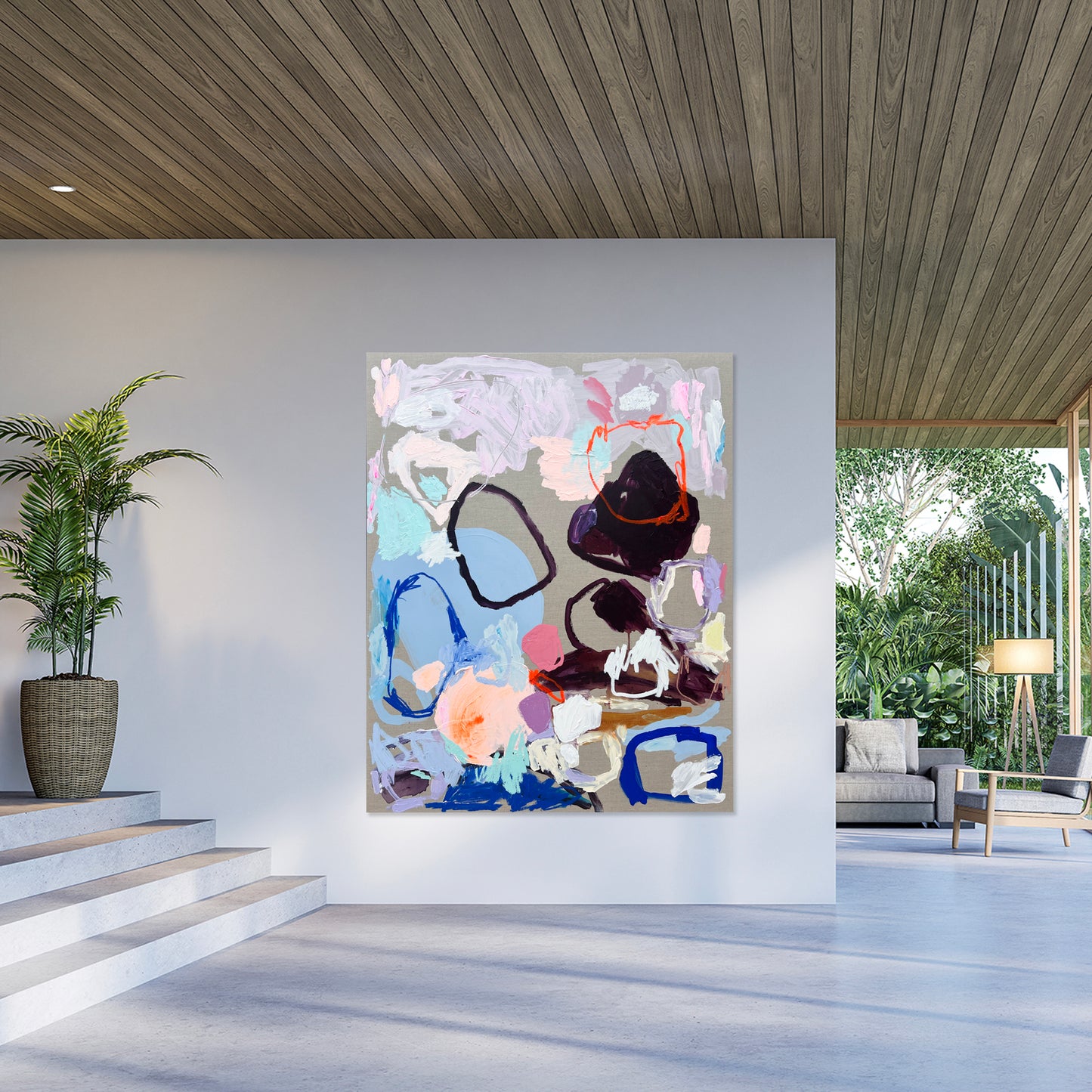 Western Australian artist | large colourful painting | modern art | Perth artist