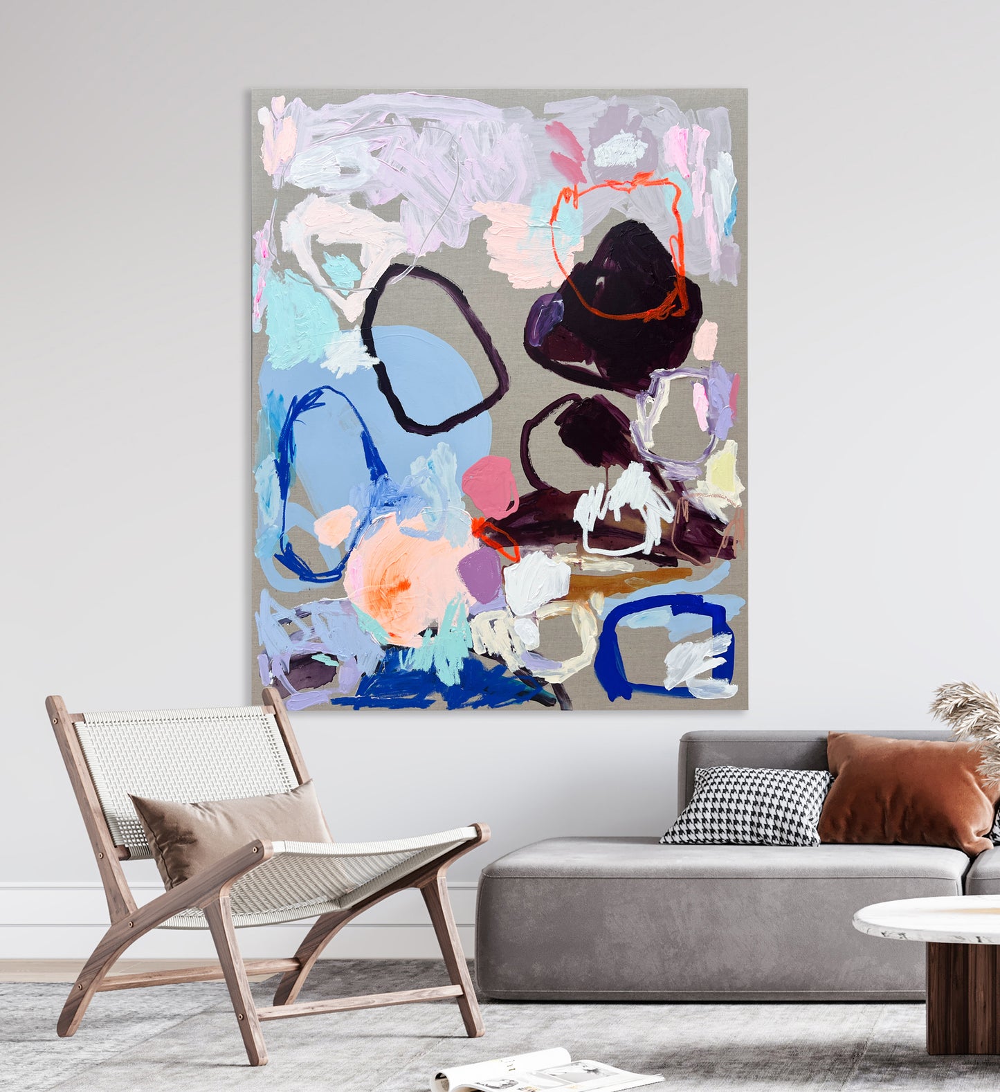 Western Australian artist | large colourful painting | modern art | Perth artist