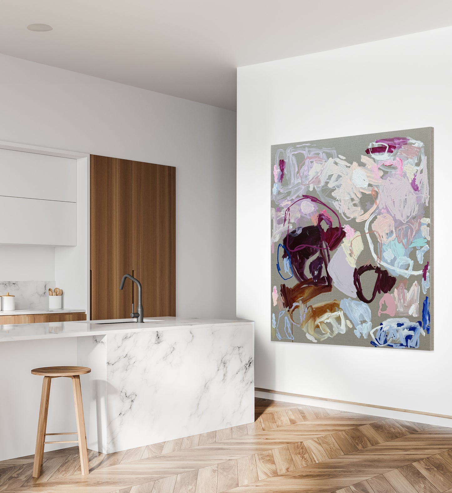 Western Australian artist | large colourful painting | modern art | Perth artist