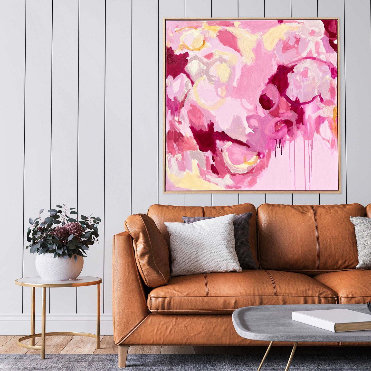 Australian abstract artist | pink painting | modern art | Perth artist