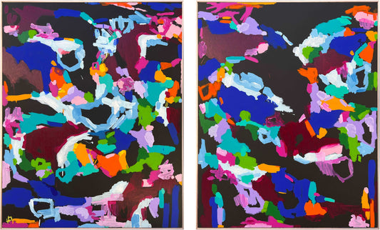 Western Australian artist | large colourful painting | modern art | Perth artist