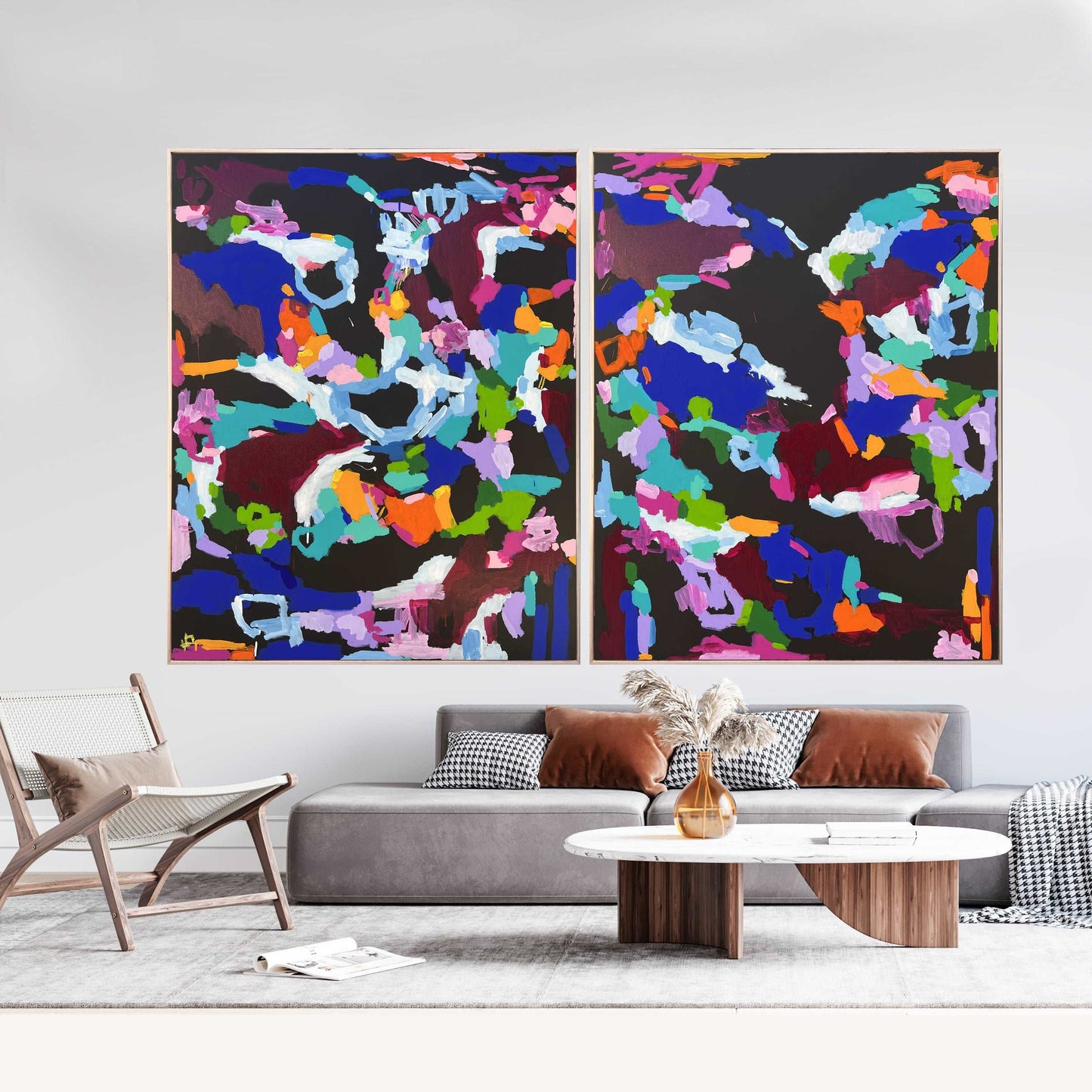 Western Australian artist | large colourful painting | modern art | Perth artist