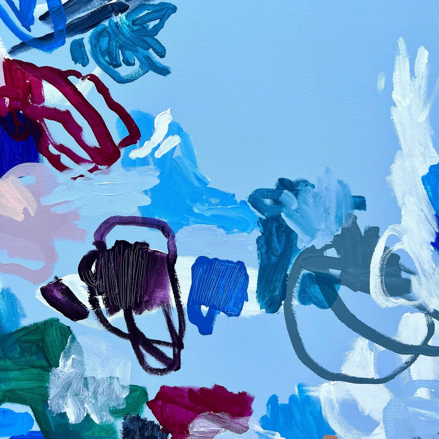 Western Australian artist | large colourful painting | modern art | Perth artist