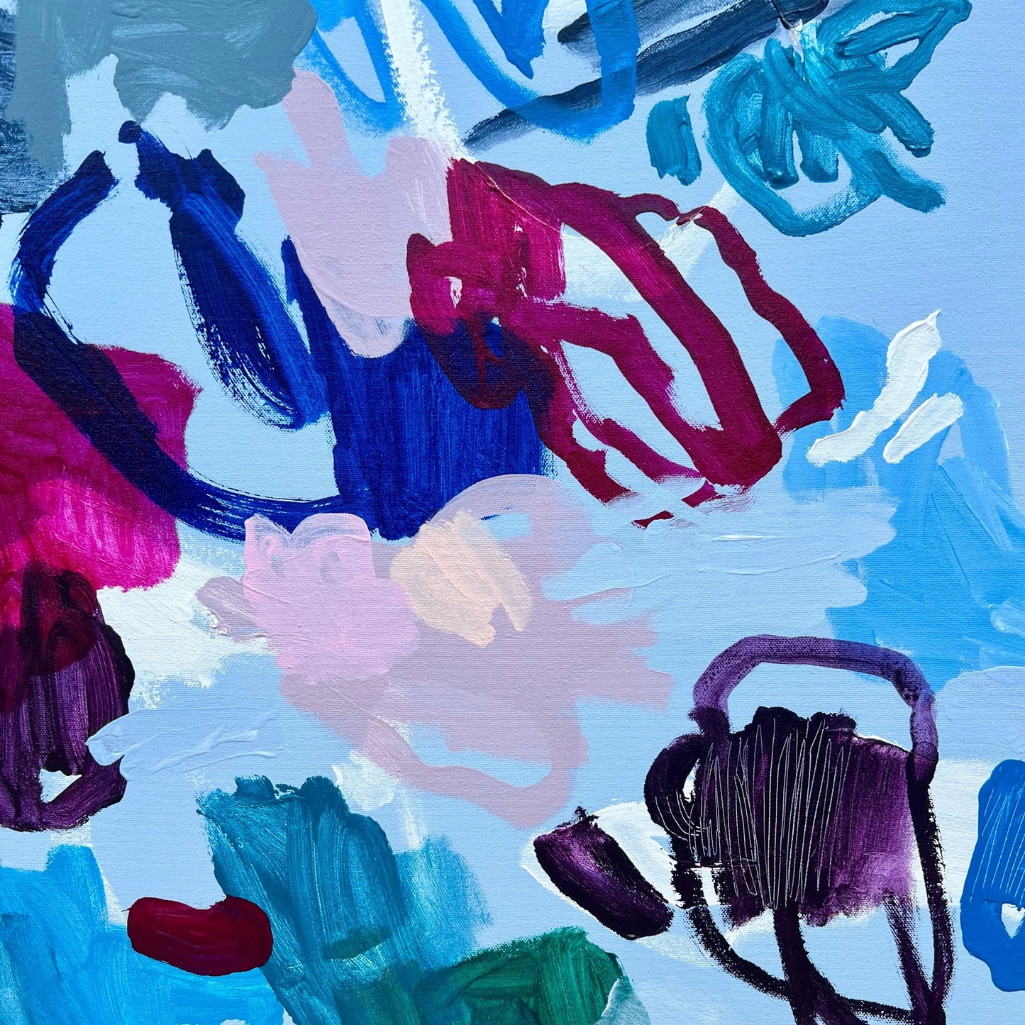 Western Australian artist | large colourful painting | modern art | Perth artist