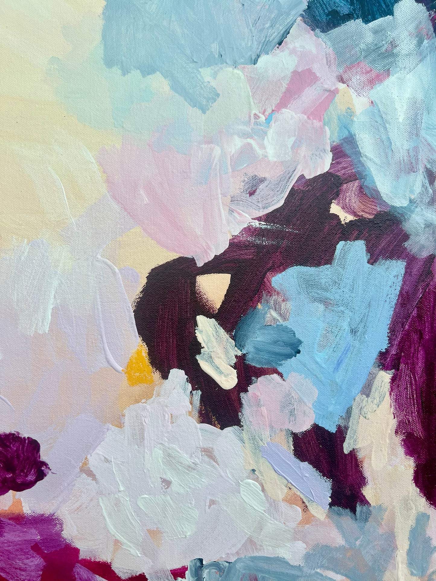 Australian abstract artist | pink peach painting | modern art | Perth artist