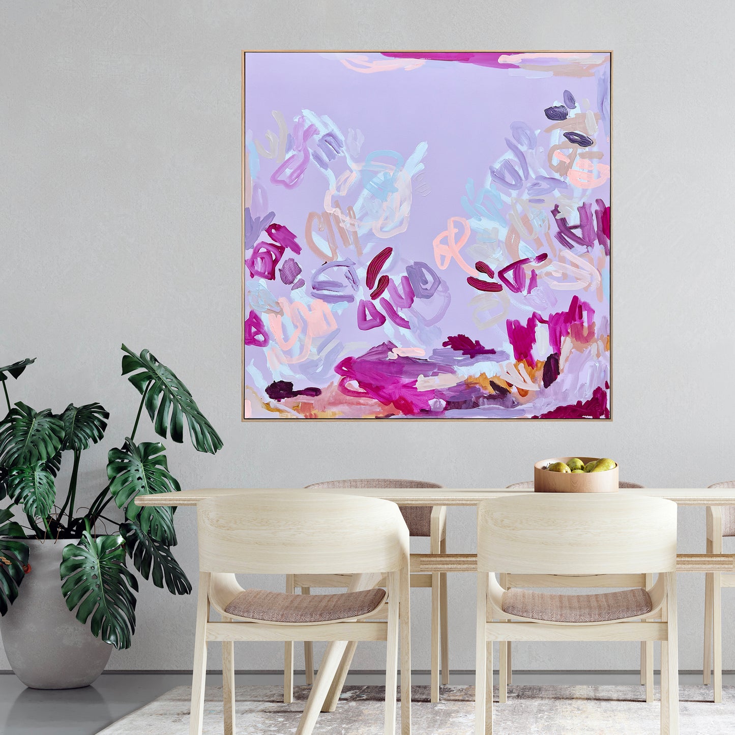 Australian abstract artist | large pink painting | modern art | Perth artist