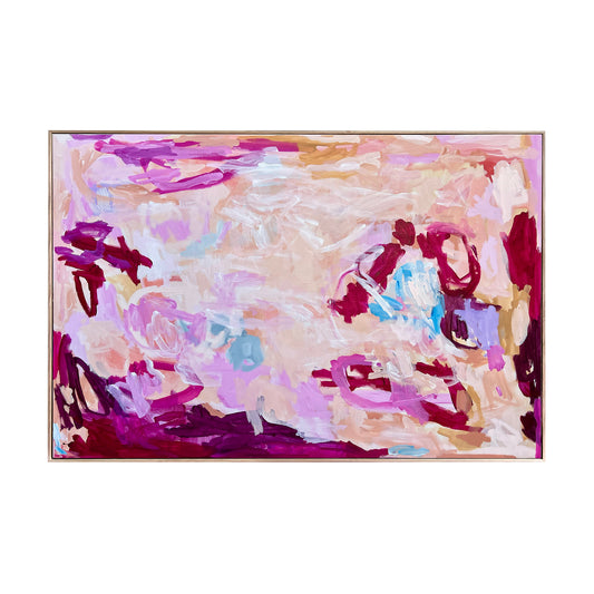 Australian abstract artist | pink peach painting | modern art | Perth artist