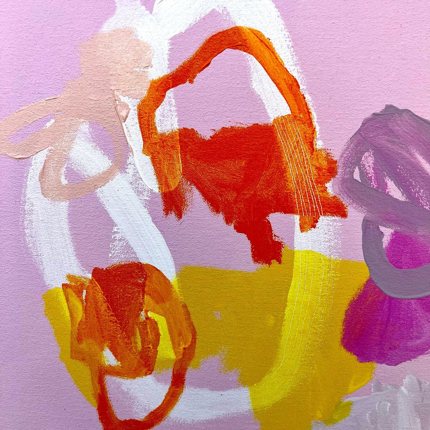 Australian abstract artist | large pink painting | modern art | Perth artist