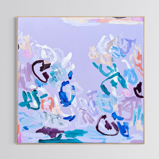 Australian abstract artist | purple painting | modern art | Perth artist