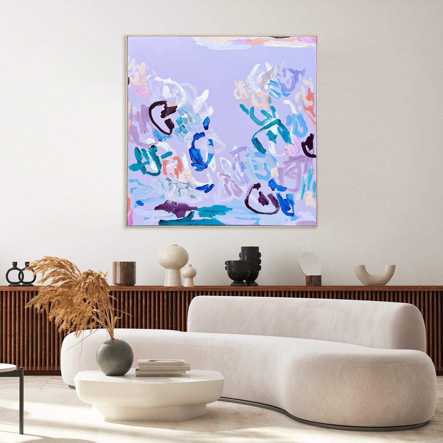 Australian abstract artist | purple painting | modern art | Perth artist