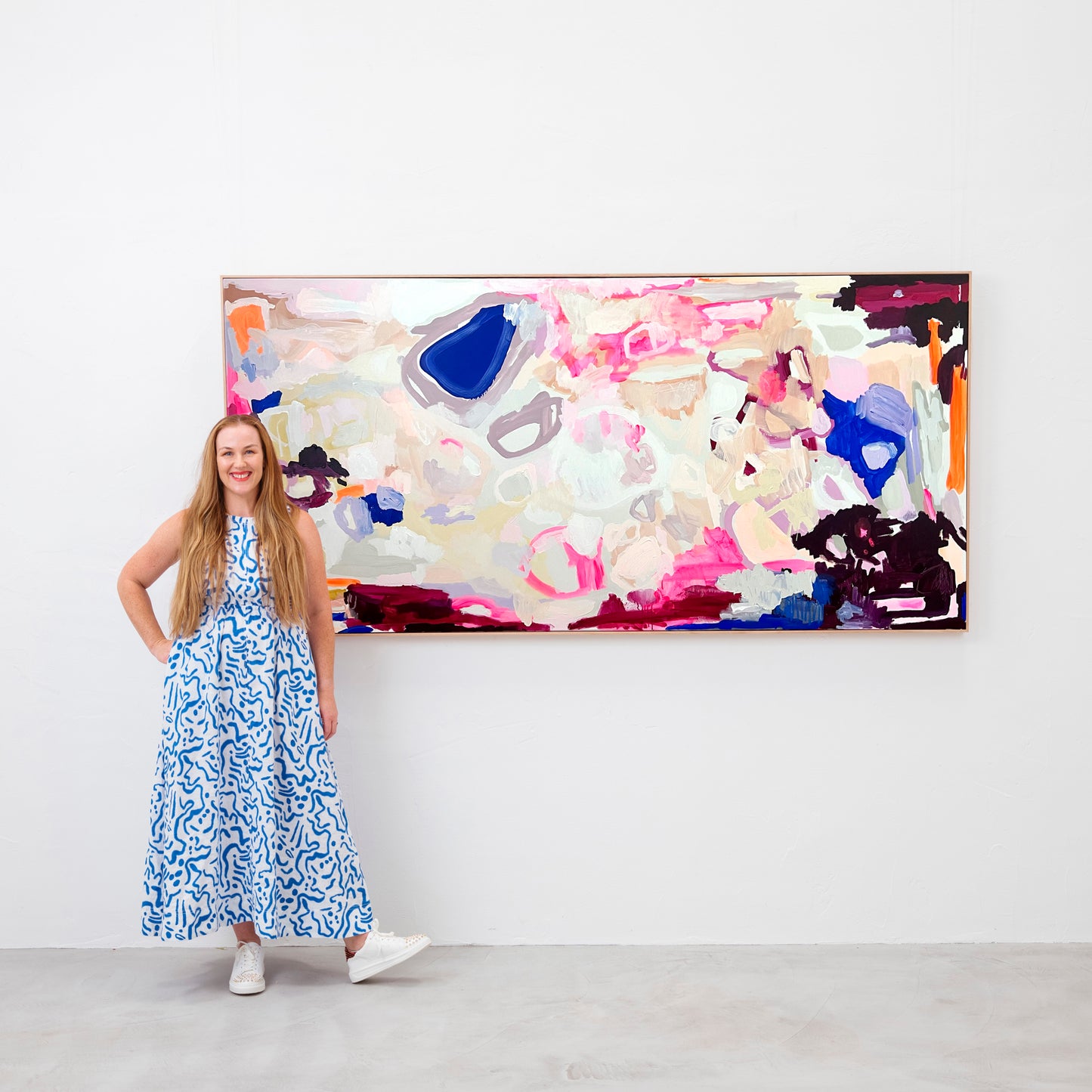 Contemporary abstract artist | large painting | Rebecca Koerting | Perth artist