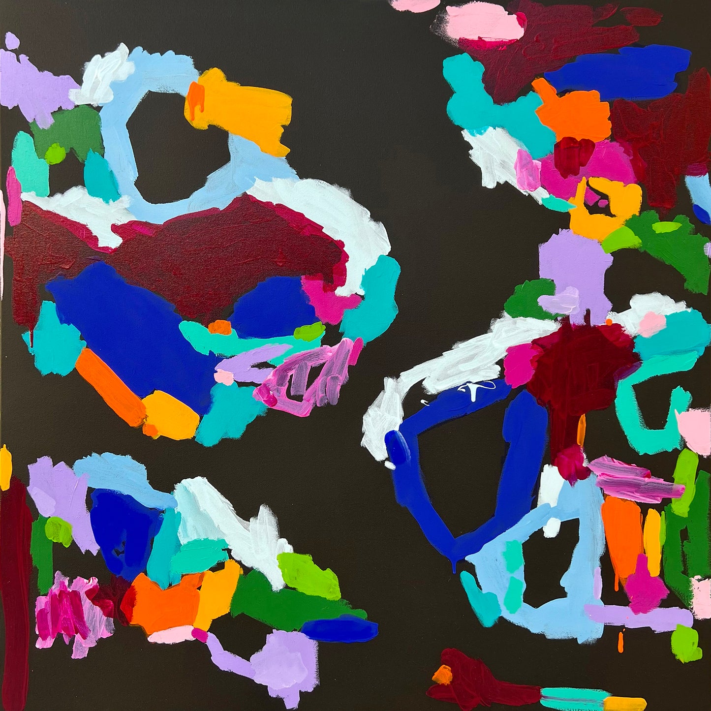 Australian abstract artist | black painting | modern art | Perth artist