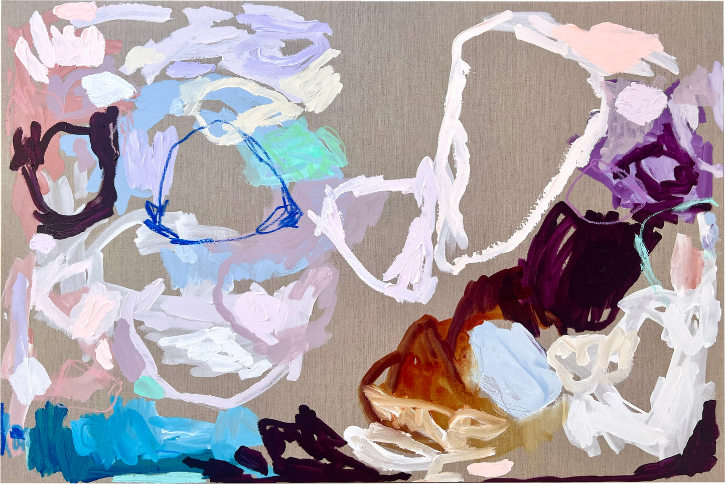 Contemporary abstract artist | colourful painting | Rebecca Koerting | Perth artist