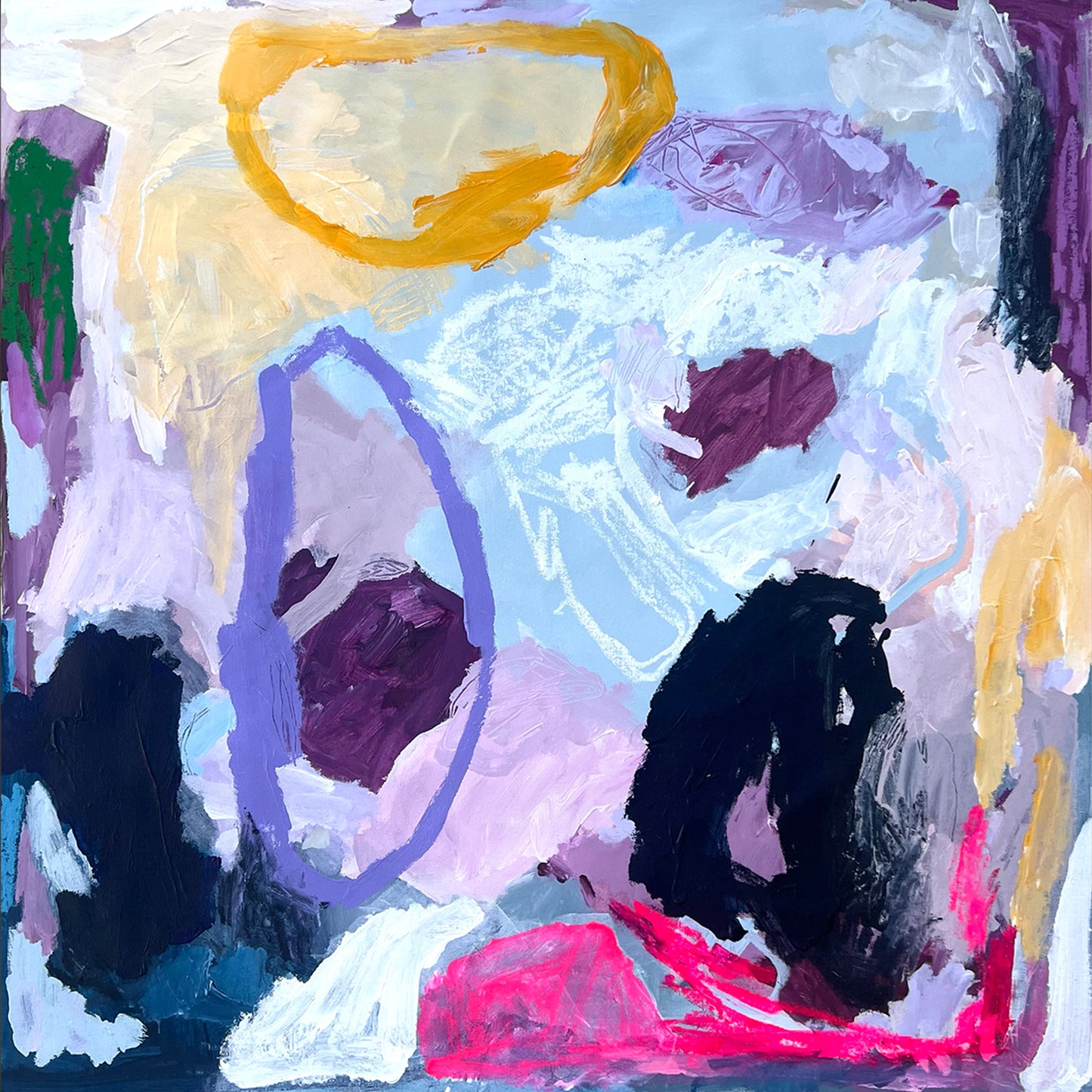 Australian abstract artist | purple painting | modern art | Perth artist