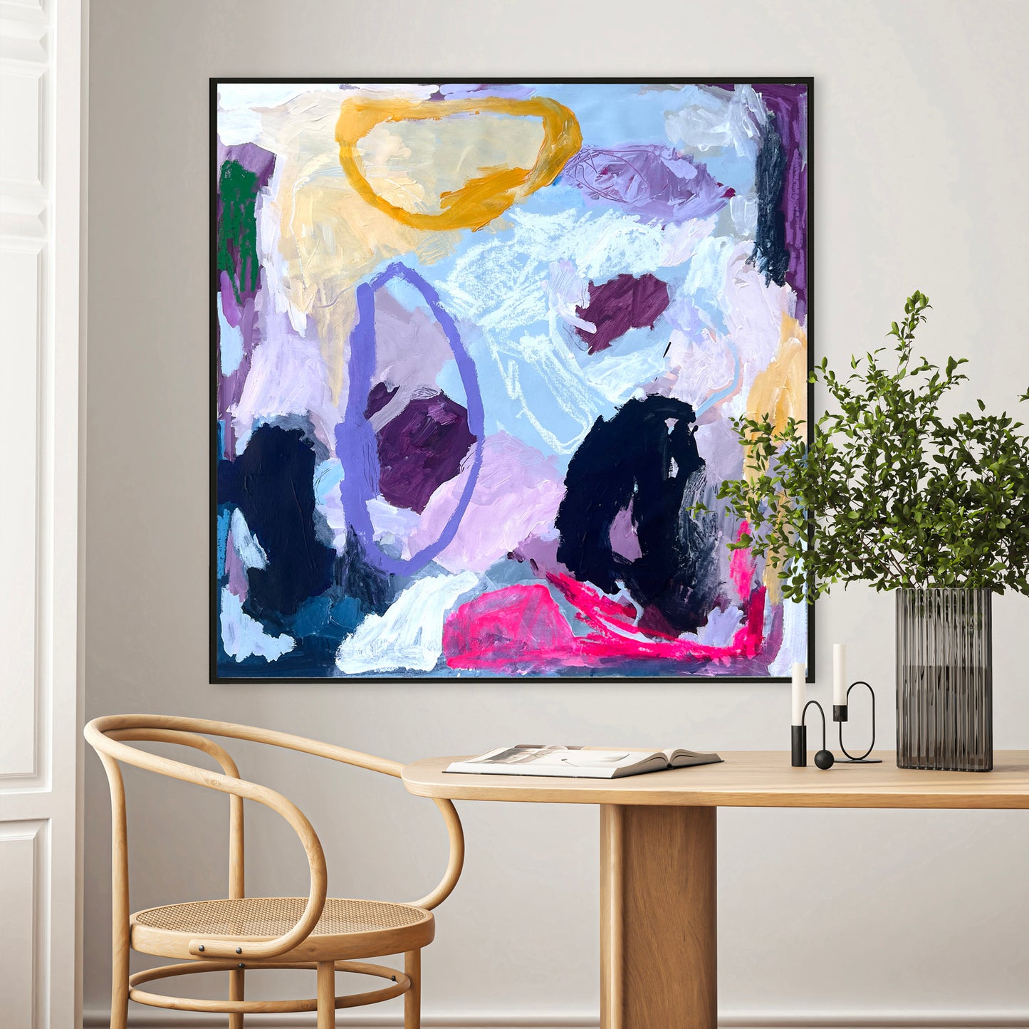 Australian abstract artist | purple painting | modern art | Perth artist