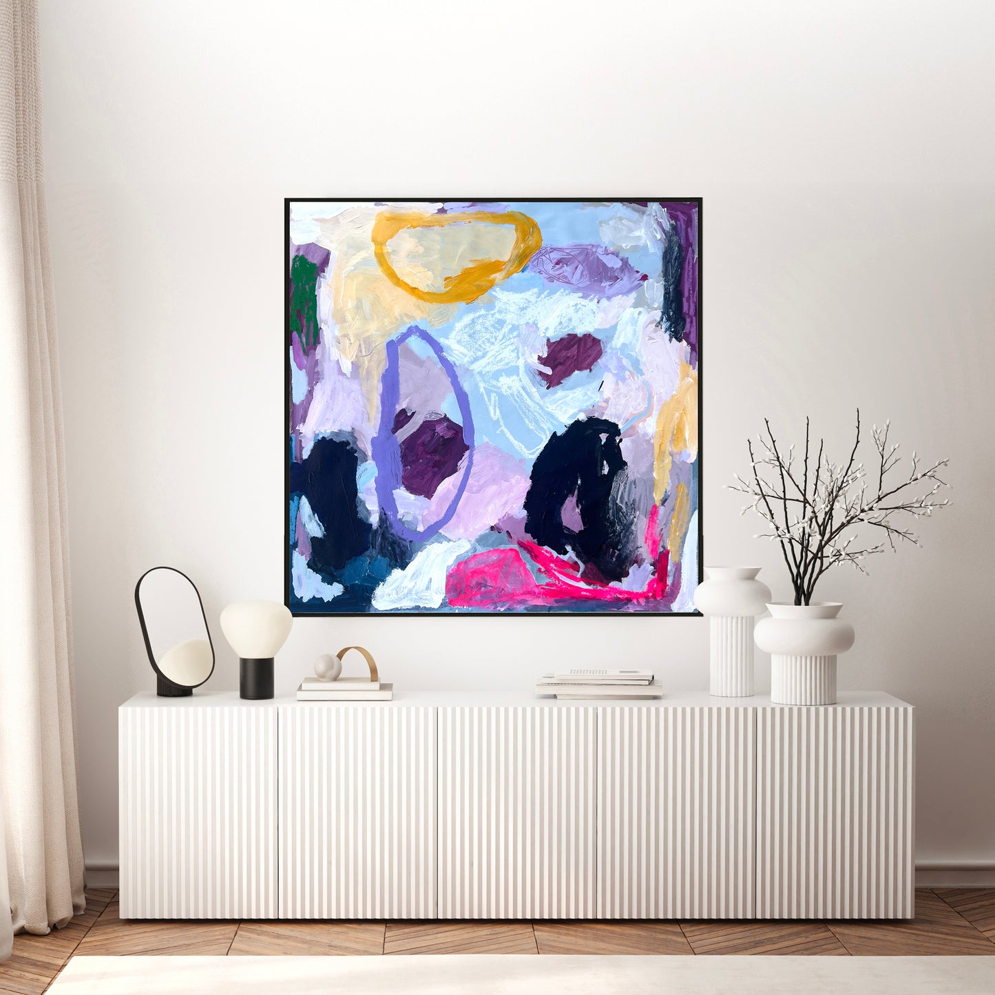 Australian abstract artist | purple painting | modern art | Perth artist