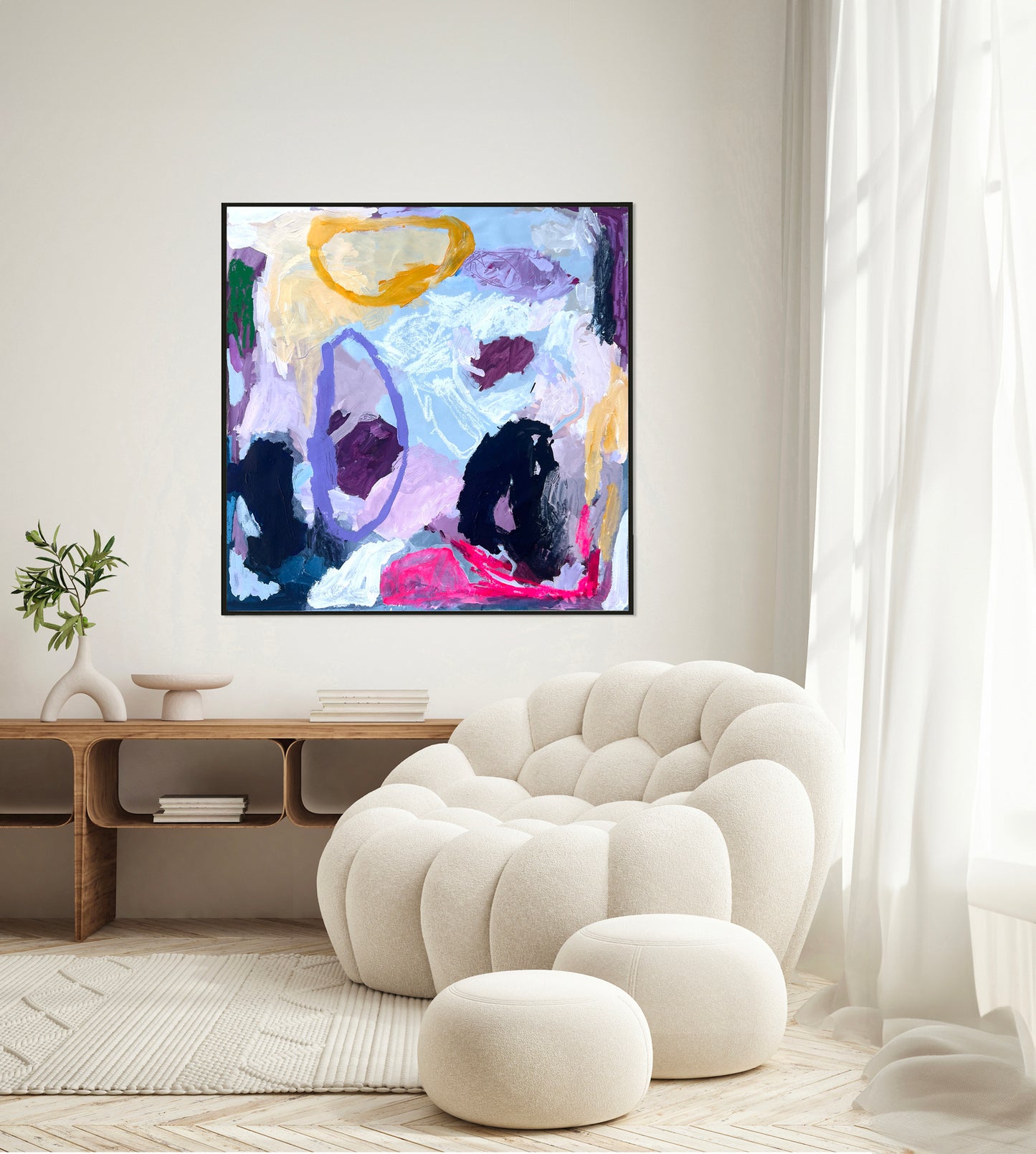 Australian abstract artist | purple painting | modern art | Perth artist