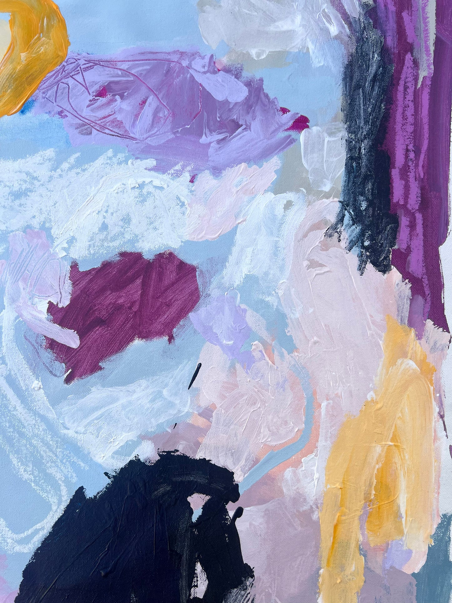 Australian abstract artist | purple painting | modern art | Perth artist