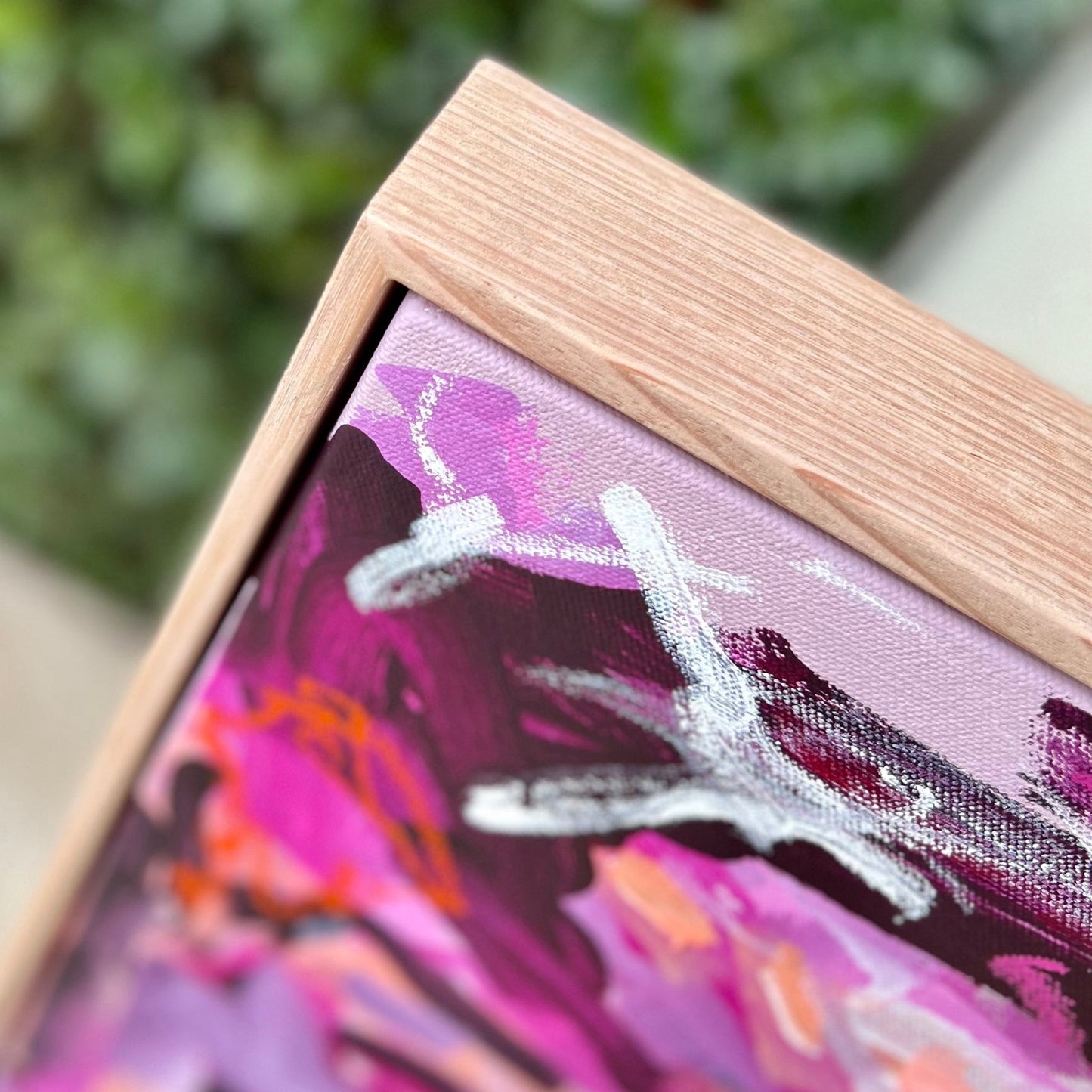 Australian abstract artist | pink peach painting | modern art | Perth artist