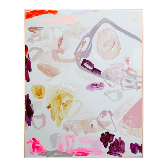 Australian abstract artist | large pink painting | modern art | Perth artist