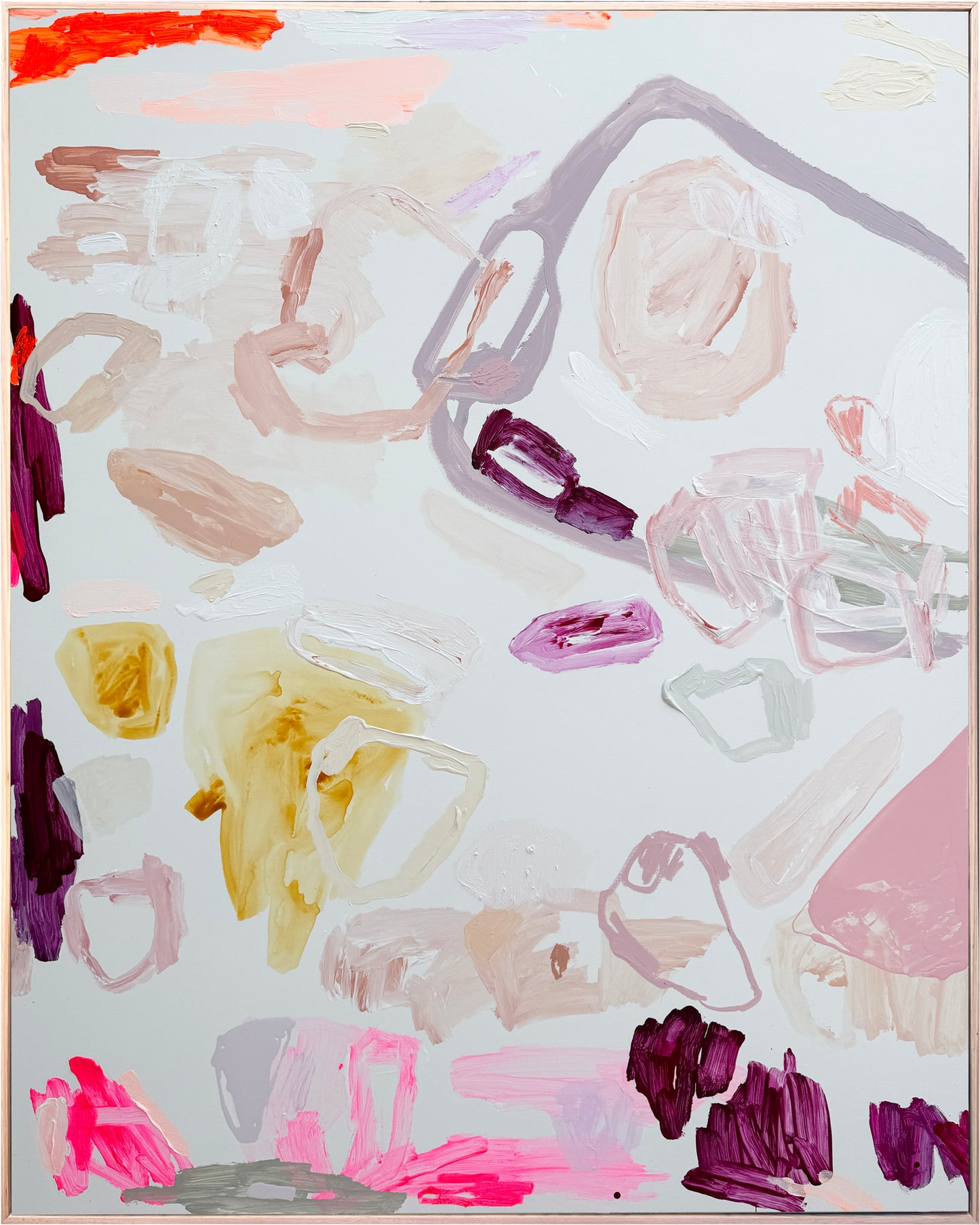 Australian abstract artist | large pink painting | modern art | Perth artist