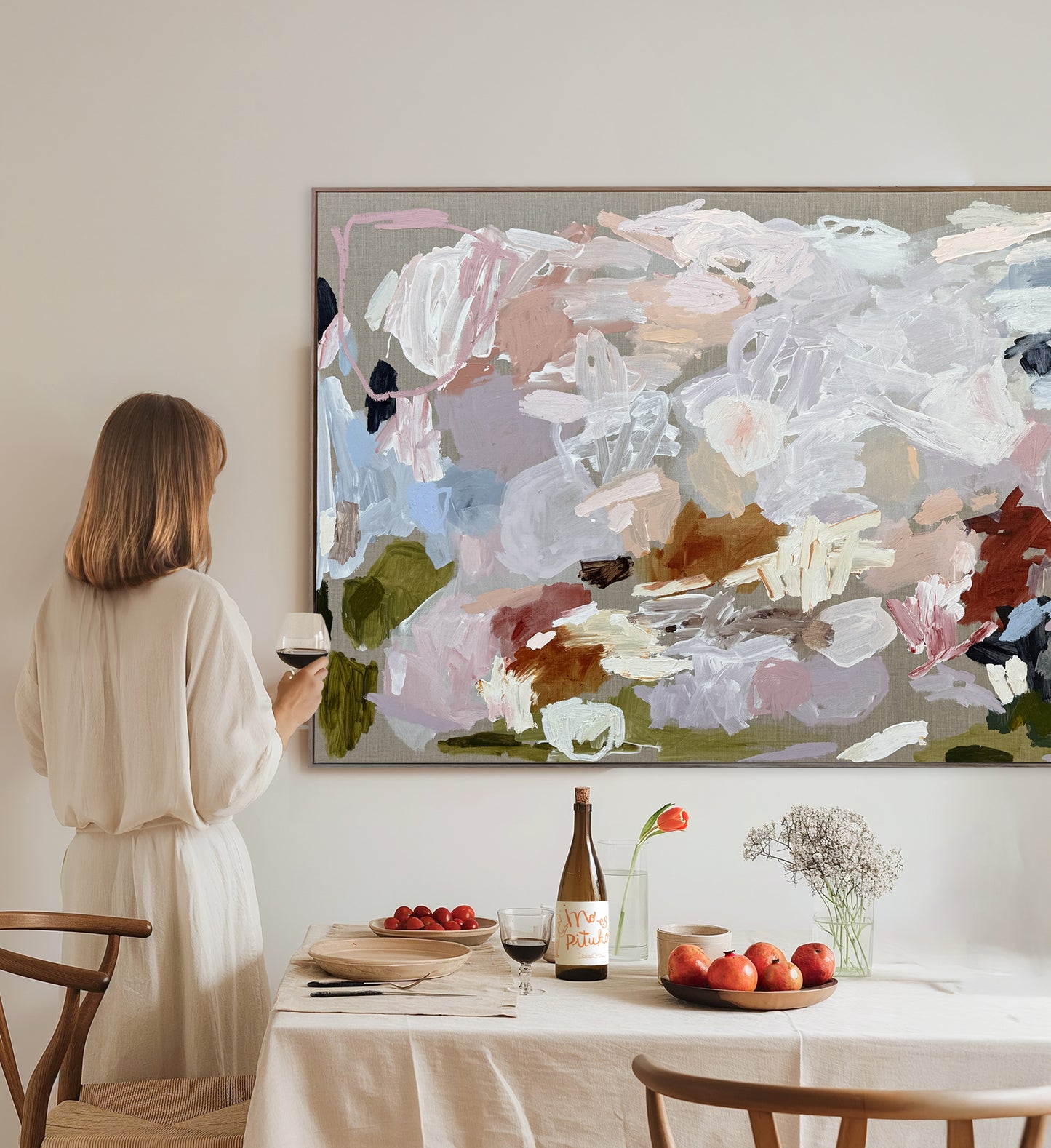 Australian abstract artist | large colourful painting | modern art | Perth artist