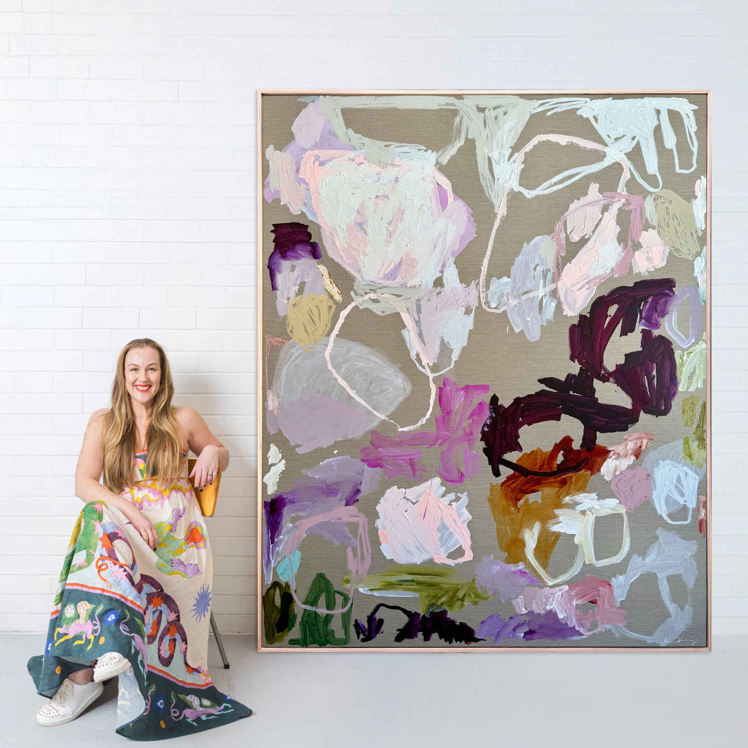 Western Australian artist | large colourful painting | modern art | Perth artist